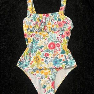 SHEIN Multicolor Floral One-Piece Swimsuit